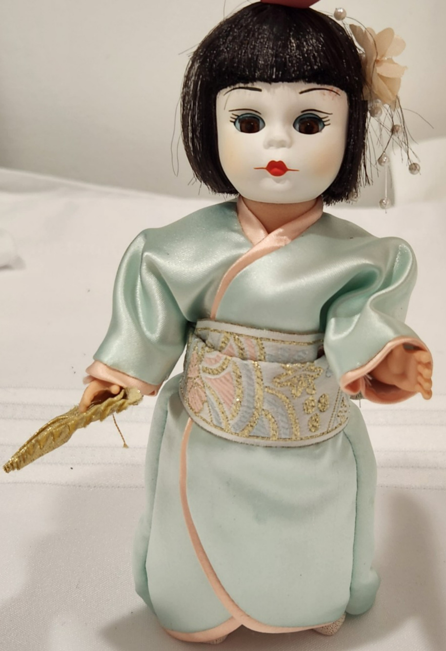 Madame Alexander Japan Doll 8' Light Blue NO stand or shoes Made in US 1970s